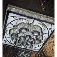 Kристален пеещ полилей ,Kare 6292/50х50 см GD злато , 4xE14+ 80W LED+ RGB диоди + MP3 + BLUETOOTH,Размер:50х50 см